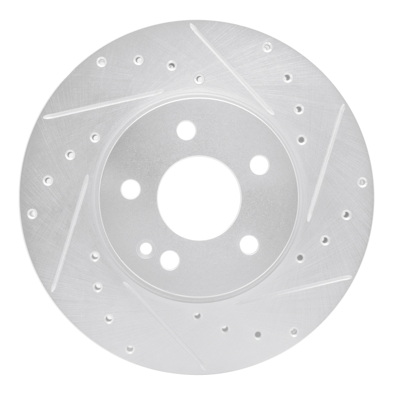 Mercedes-Benz Metris Brake Rotor (1) - Front Right - R1 Concepts - Drilled & Slotted - Silver - `16-`23